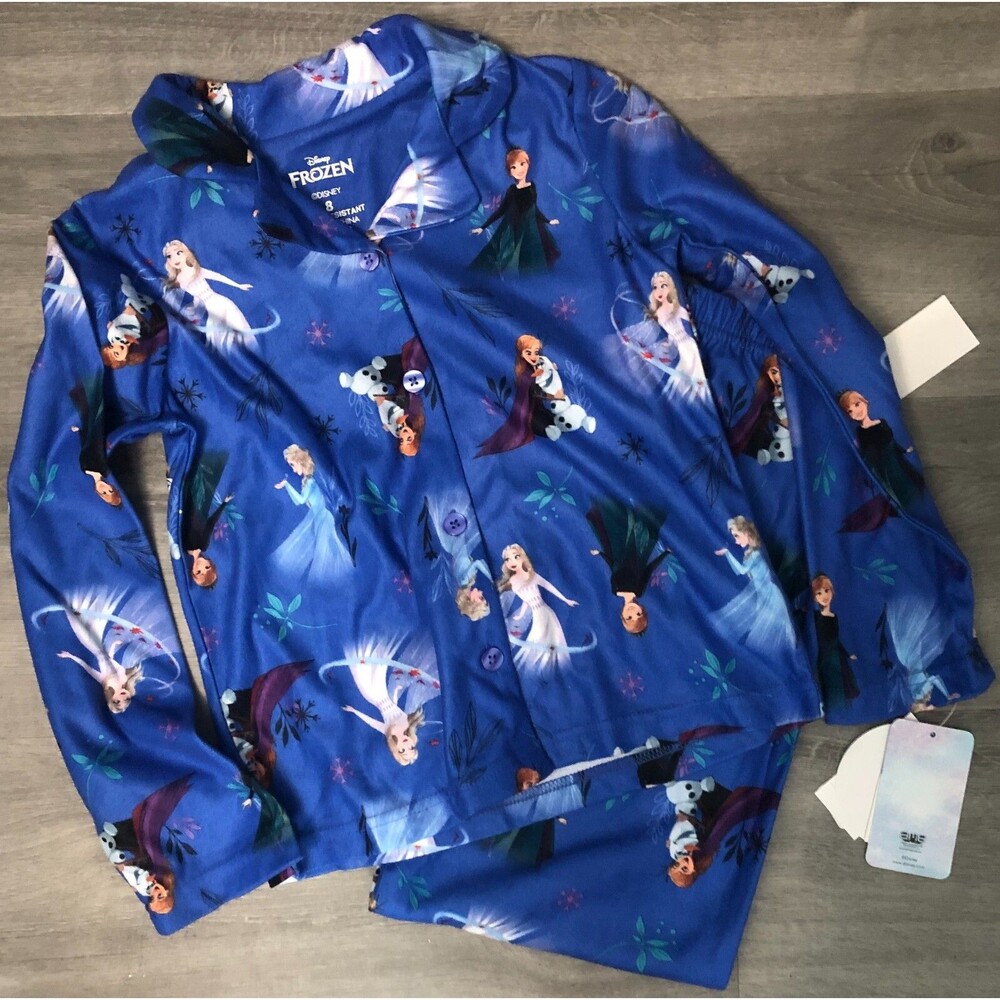 Girls Disney's Frozen PJ Set Size 8 NWT B2
